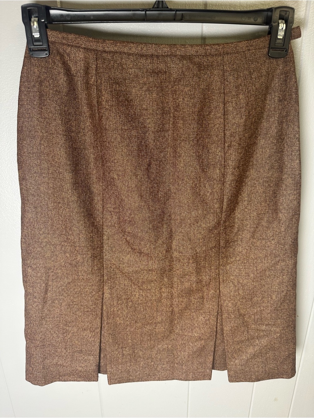 Amanda Smith Brown Tweed-Inspired Pencil Skirt